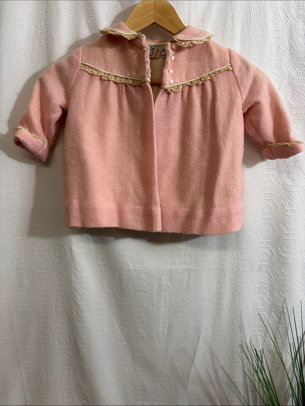 Vintage Girls Swing Coat Jacket Pink